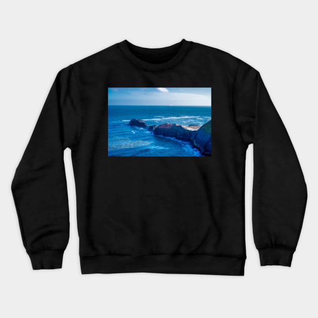 Whitby Coastline Crewneck Sweatshirt by stuartchard